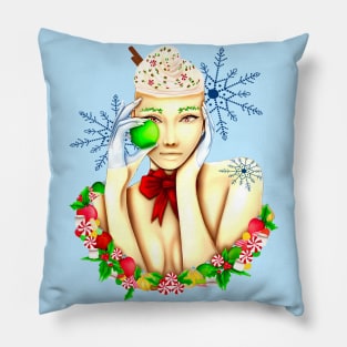 Eggnog Christmas Pillow