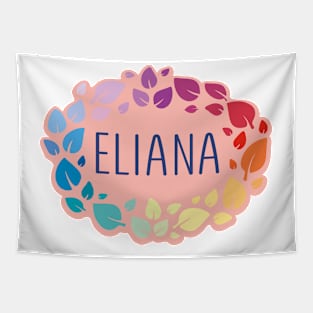 Eliana name with colorful leaves Tapestry