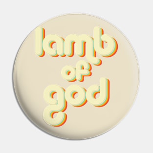 vintage color lamb of god Pin