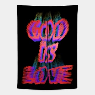 God Is Love Inspirational Bible Verse Tapestry