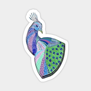 Metallic Peacock Magnet