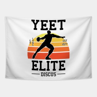 Yeet Elite Discus Athlete Retro Track N Field Athlete Tapestry