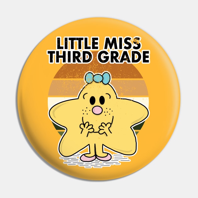 Little Miss Third Grade Pin by Tezatoons