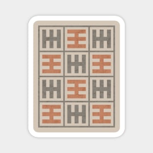 Tribal geometric pattern Magnet