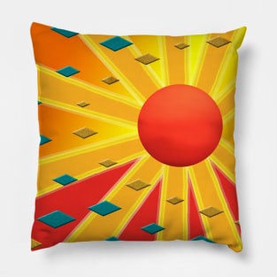 Red Sun Pillow