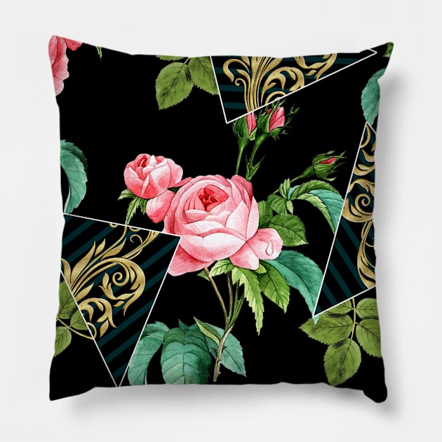 Pink roses Pillow by ilhnklv