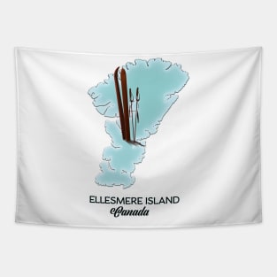 Ellesmere island Canada map Tapestry