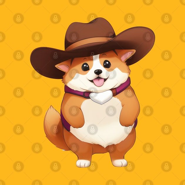 Cute Cowboy Corgi by PHDesigner