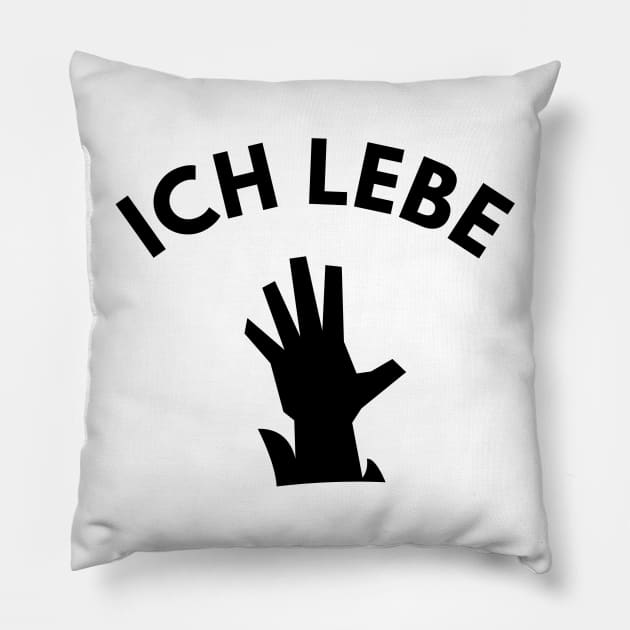 ich lebe Pillow by FromBerlinGift