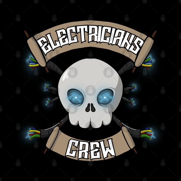 Electricians crew Jolly Roger pirate flag by RampArt