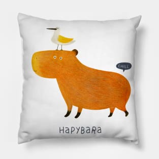 Hapybara Capybara Pillow