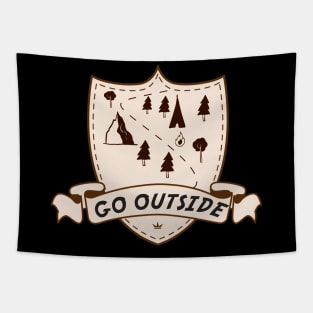 Funny Camping Go Outside Camper Tents Shirt Tapestry