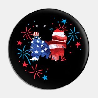 Shih Tzu Uncle Sam Hat 4Th Of July Pin