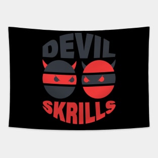 KITE Red & Dark Navy Blue Devil Skrills Printed Tapestry