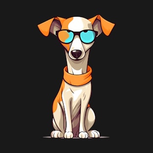 Urban Pup: Cartoon Dog in Industrial-Inspired Design T-Shirt