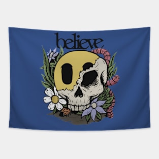 Floral Skull Graphic 3 Tapestry