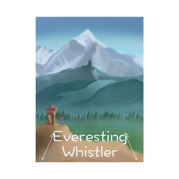 Everesting Whistler by Adam Thornton Illustration