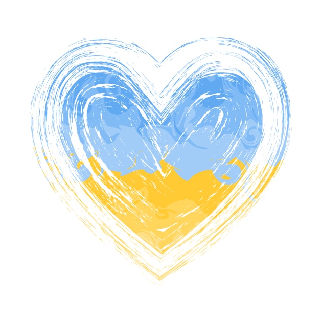 Heart in the colors of the Ukrainian flag by ziryna