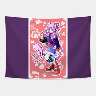 Happy catgirl Tapestry