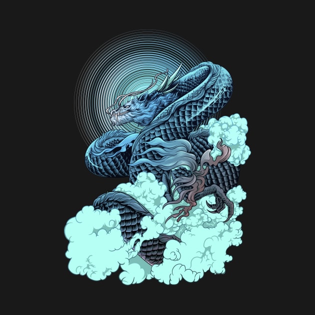 Japanese Dragon Aesthetic Vaporwave by playingtheangel