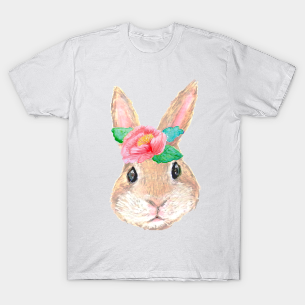 Pretty Bunny floral - Rabbit - T-Shirt | TeePublic