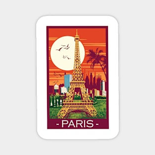 Paris France Vibrant Graphic Print Magnet