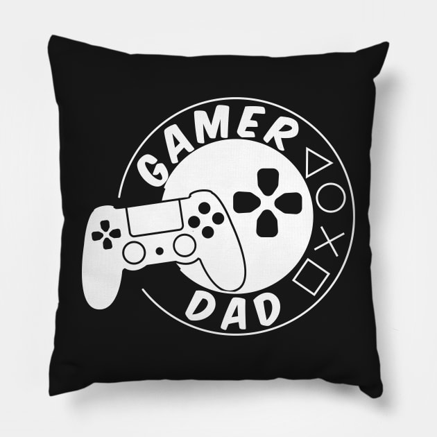 Gamer Dad Pillow by Quietly Creative