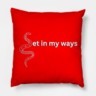 Set in my ways shadowed pun and double meaning with snake (MD23GM009b) Pillow