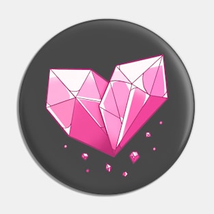 Crystal Heart Pin