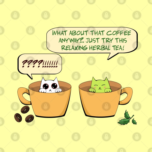 Coffee vs Tea by Simmerika