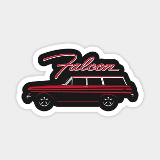 Red 65 Ford Falcon 2 Door Wagon Magnet