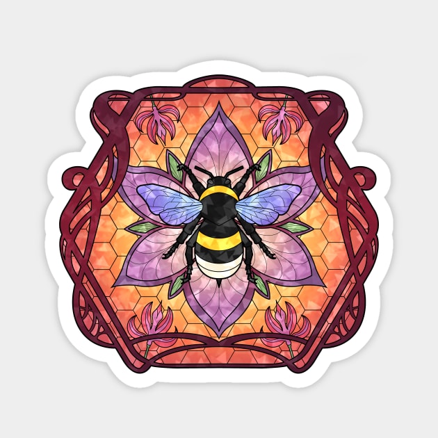 Bumble Glass Magnet by VixPeculiar