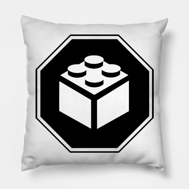 2 X 2 BRICK ROADSIGN Pillow by ChilleeW