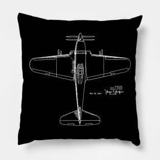 1947 Aeroplane Print Patent Image Pillow