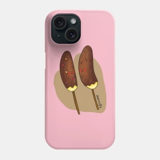 A pair of Choco Banana Phone Case