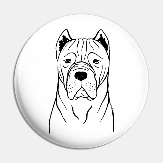 Cane Corso Black And White Cane Corso Pin Teepublic