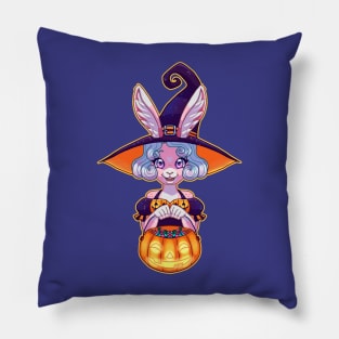 Stella bunny girl with witch costume anime chibi furry Pillow