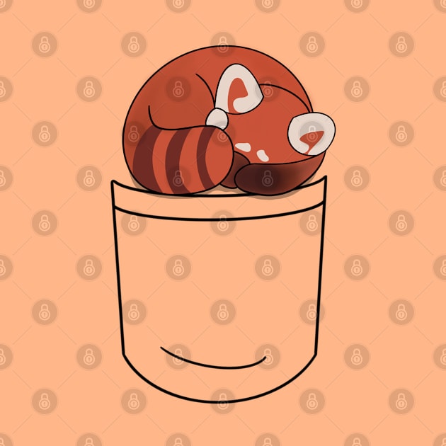 Red Panda Pocket Buddy by meggbugs