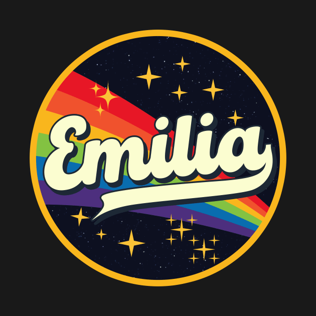 Emilia // Rainbow In Space Vintage Style by LMW Art