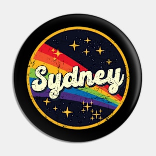 Sydney // Rainbow In Space Vintage Grunge-Style Pin