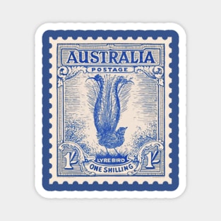 Lyre Bird Postage Stamp Magnet