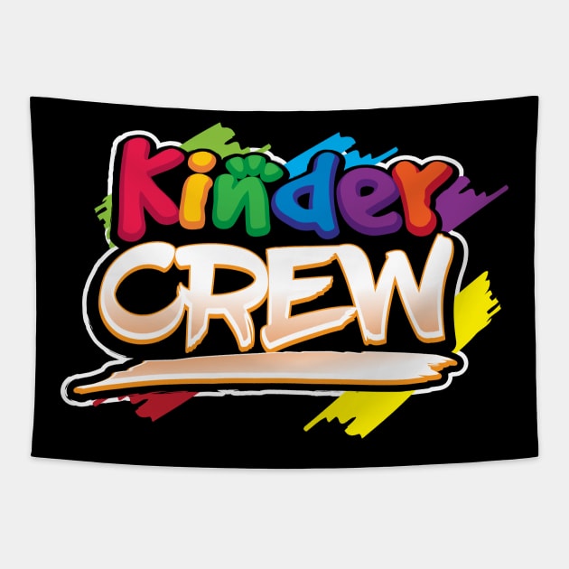 Kinder Crew| Kindergarten Teacher Gifts| 1st Day Of School Tapestry by GigibeanCreations