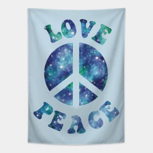 Love and Peace (cool color version) Tapestry