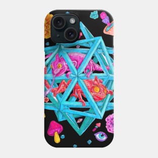 MC Escher Chameleons and Mushrooms Phone Case