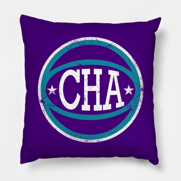 Charlotte Retro Ball - Purple Pillow by KFig21