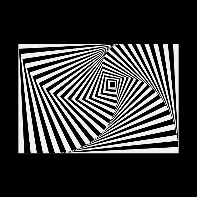 3d twisted black and white optical illusion by Choulous79