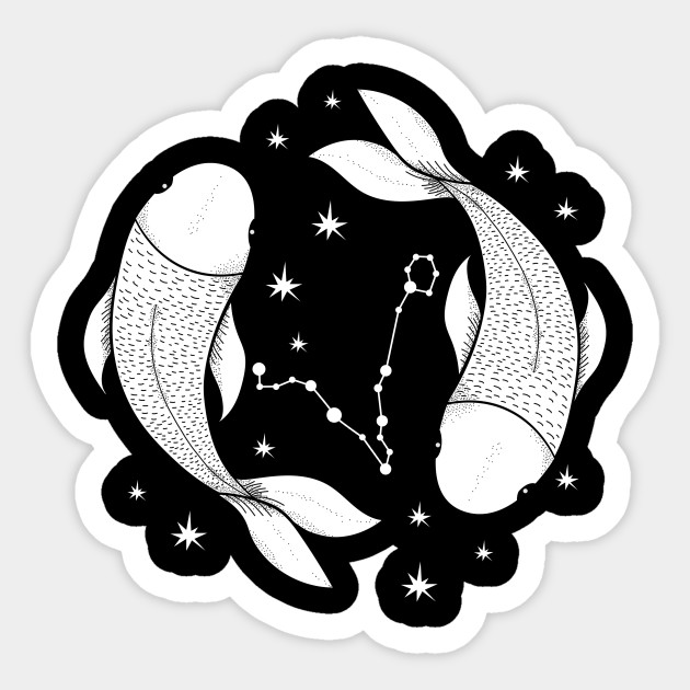 Pisces Zodiac Sign Astrology Universe Design T Shirt Zodiac Sign