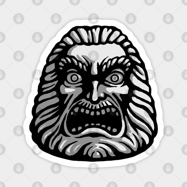 Zardoz Stone Head Magnet by Studio Marimo