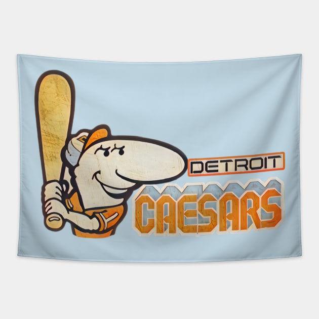 Detroit Caesars Softball Tapestry by Kitta’s Shop