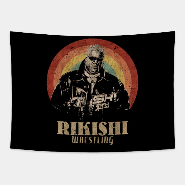 Retro Sunset Rikishi Wrestling Tapestry by Next And Stop